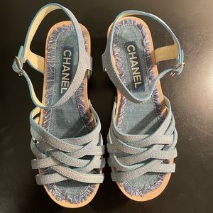 Chanel denim sandals
